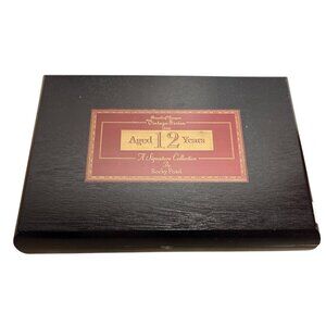 Rocky Patel Cigar Box 1990 Series Black Wooden Collectible Storage Display